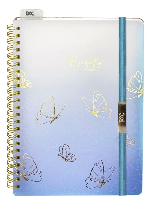 Caderno Butterfly Espiral 80 Folhas Pequeno - Dac