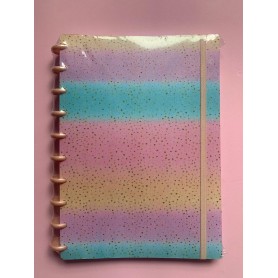 Super Caderno Glitter M - Linha Flex- Dafitar