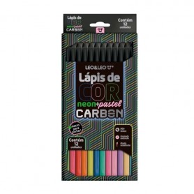 Lápis de cor Carbon Redondo Neon/Pastel - Leo&Leo