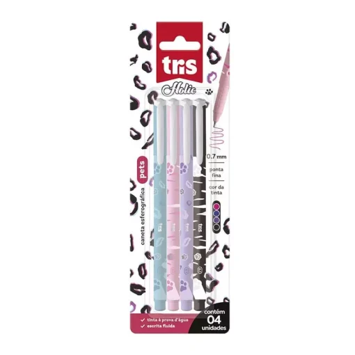 Caneta Esferográfica Holic Pets – Tris
