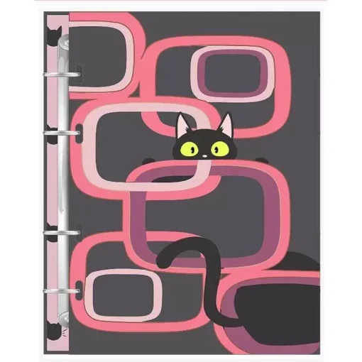 Caderno Argolado Colegial - Gato Preto - Merci