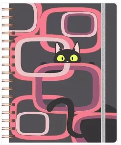 Caderno Colegial Reposicionável - Gato Preto - Merci