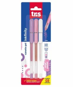 Caneta Gel Inkfinity - Cores Pastel - 1.0mm - Cart C/3 UN - Tris