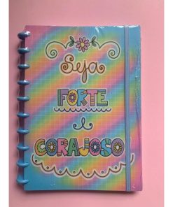 Super Caderno Seja Forte e Corajoso Azul M - Linha Flex - DAFITAR