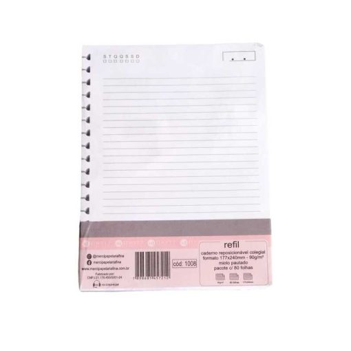 Refil Caderno Reposicionável Universitário - MERCI