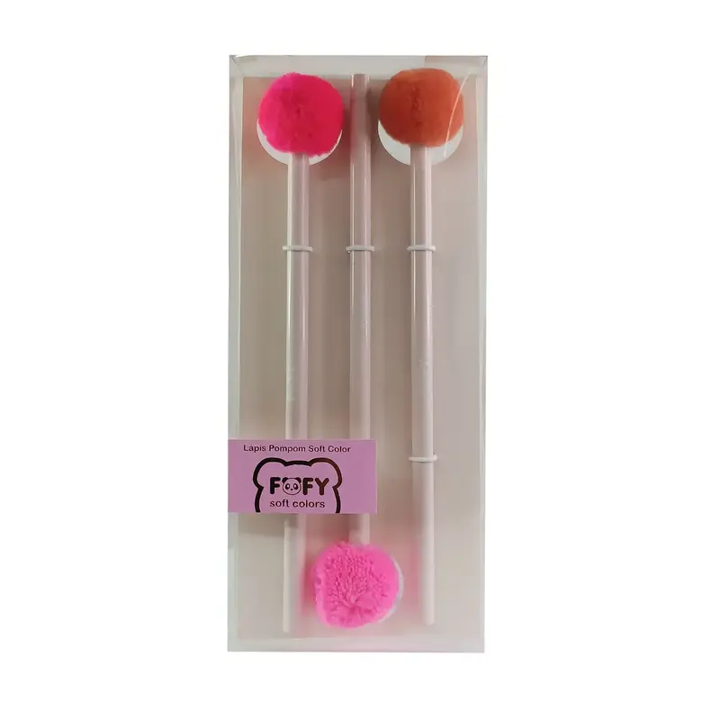 Lapis Com pompom soft color - Fofy*