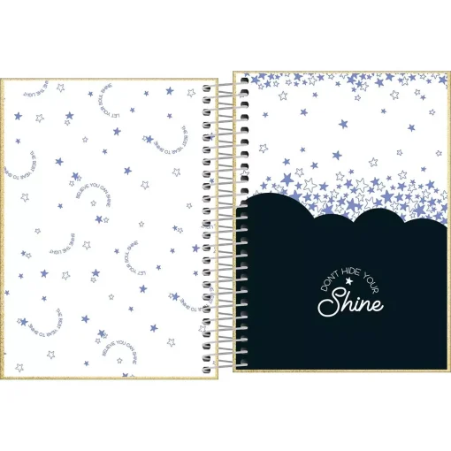 Agenda Espiral Diária Shine 2025 Dourado - Tilibra - Image 2