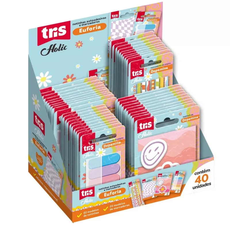 Notinhas autoadesivas e Marcadores Dopamina - Tris