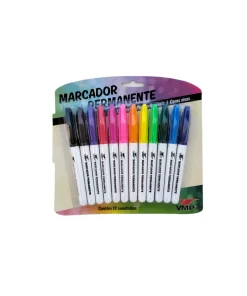 Marcador Permanente 12 cores - VMP