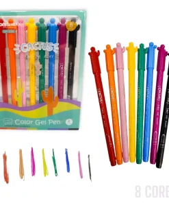 Caneta esferográfica Cacto 8 Cores*