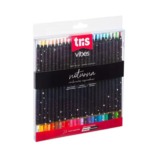 Lapis De Cor Tons Noturna 24 Cores - Tris