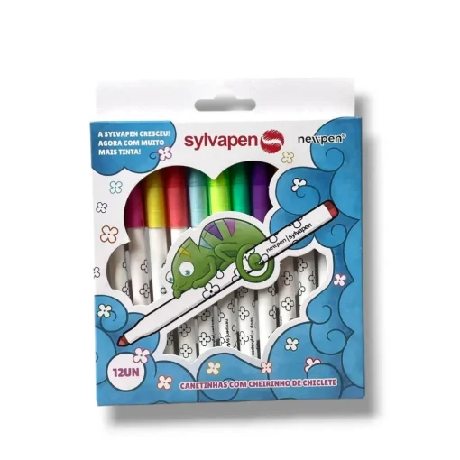 Canetinhas Sylvapen com Cheirinho (12 Cores) - NewPen
