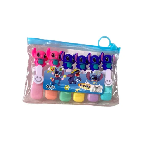 Kit de 6 Marca Texto Stitch*