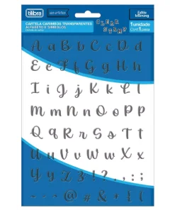 Carimbo Transparente Alfabeto E Símbolos Estilo Lettering - Tilibra