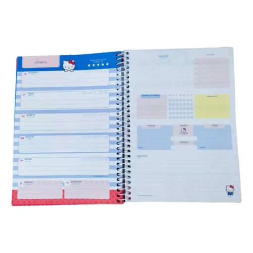 Agenda Planner 2025 Hello Kitty Espiral Capa Dura - Jandaia - Image 7