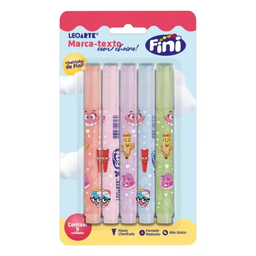 Kit Marca-Texto Fini com Cheirinho - Leoarte