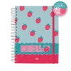 Mini Caderno Smart Hello Capa com Aroma de Morango - Dac