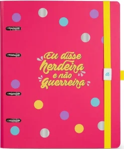 Caderno Ultra Elástico Argolado Rosa Coleção Meu Apartamentinho - Ótima