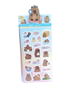 Cartela de Adesivos de Capivara*