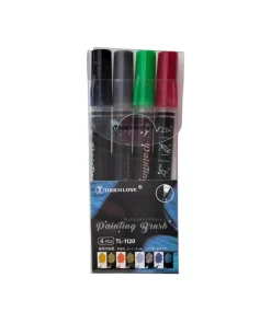 Brush Pen com Glitter 4 cores*