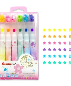 Kit 6 Cores Marca Texto Com Carimbo*