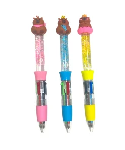 Caneta com 5 cores Capivara - Unidade*