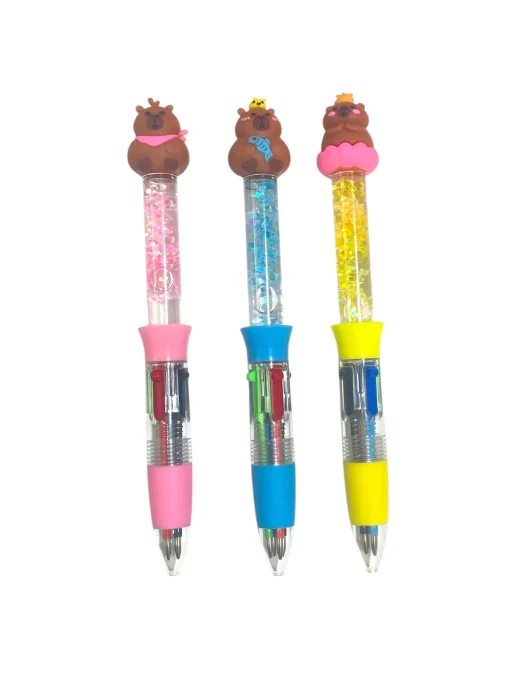Caneta com 5 cores Capivara - Unidade*