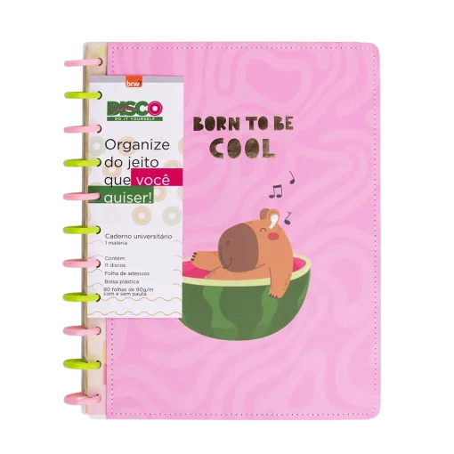 Caderno Universitario Capivara 1 materia - BRW