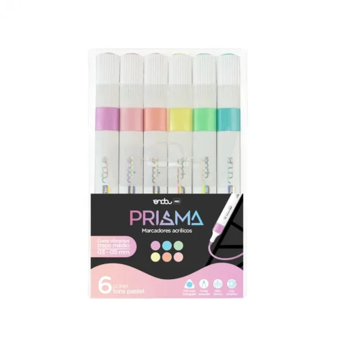 Marcadores Acrílicos Tons Pastel Prisma - Onda