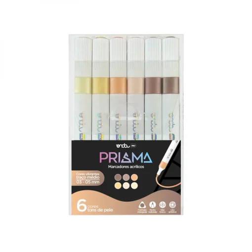 Marcadores Acrílicos Tons de Pele Prisma - Onda
