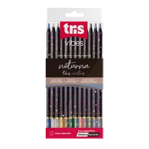 Lápis de Cor Vibes Noturna tons Neutros - Tris