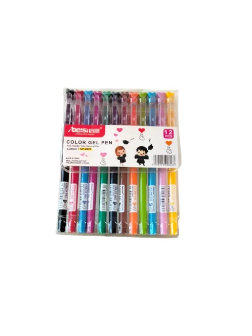 Caneta Color Gel Pen 12 cores*