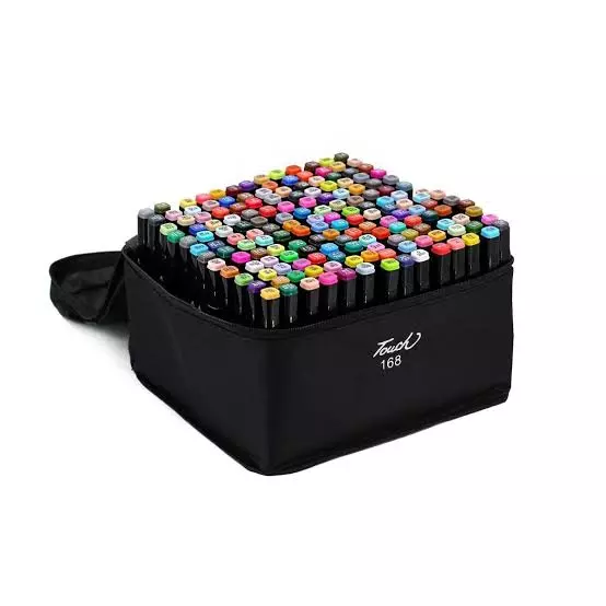 Touch Marcador Ponta Dupla - 168 pçs