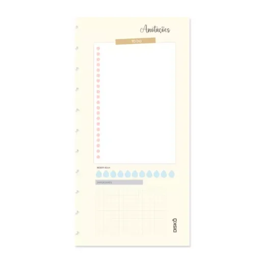 Refil Slim Anotações 90g caderno - Diskô
