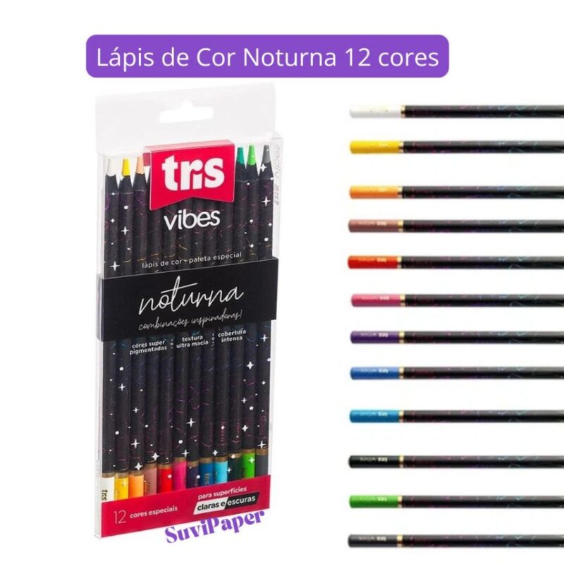 Lápis de Cor Vibes Tons Frios + Quentes - Tris