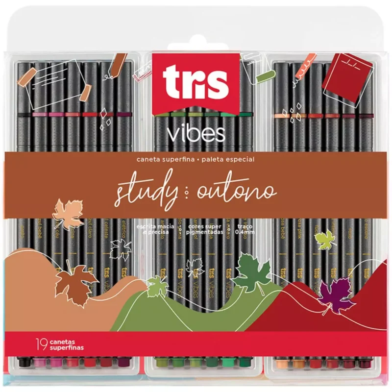 Caneta super fina Study Outono - Tris