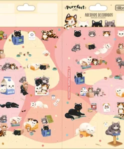Adesivos Decorados Purrfect Cats - Tilibra