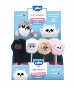 Caneta gel Pompom Gato - Lyke