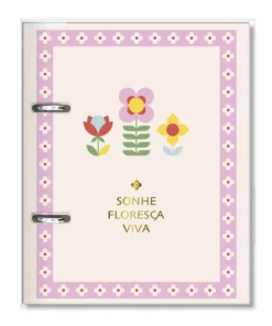 Caderno argolado P Floral - Finaideia