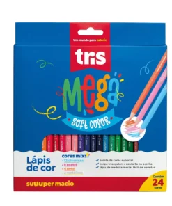 Lápis de Cor Mega Soft Color – Mix – 24 Cores – Tris